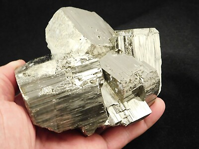 #ad BIG STEPPED Pyrite Crystal CUBE Cluster 100% Natural Huanzala Mine Peru 1535gr $129.99