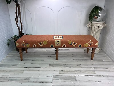 #ad Long Ottoman Bench Handmade Bench Pouf Piano Bench $1200.00