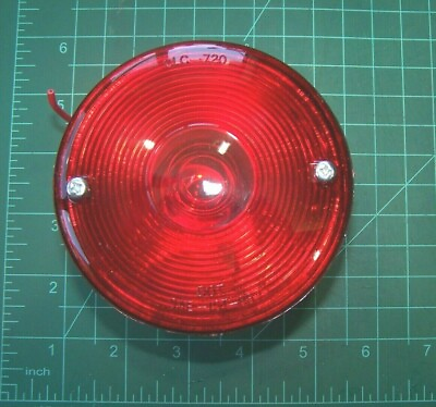 #ad CLC720 Red Turn Stop Tail Lamp Black Steel Housing with License Plate Window $21.80