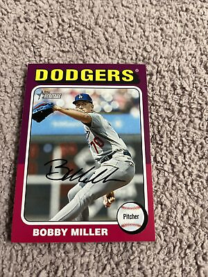 #ad 2024 Topps Heritage Bobby Miller #116 Los Angeles Dodgers $1.95