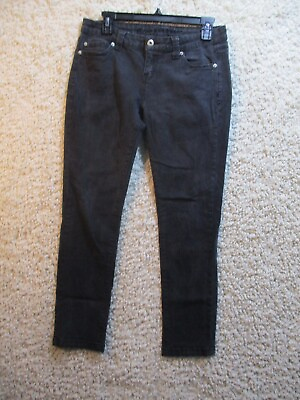 #ad Blue Asphalt Womens Jeans 14 Short Black Five Pocket Skinny Charcoal Wash Denim $19.99