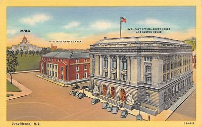 #ad Providence Rhode Island Buildings 1940 Postcard $4.00