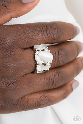 #ad Paparazzi Jewelry Modern Moonwalk White Ring $5.00