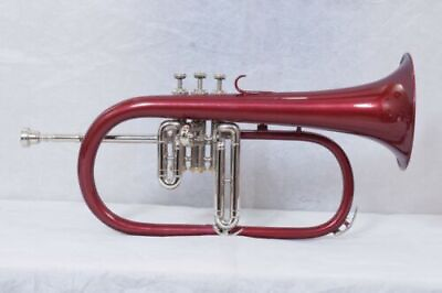 #ad Flugelhorn red color nickel finish BB pitch with Hard case And Mouthpiece $239.11