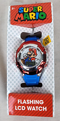 #ad Super Mario Brothers Kids Digital Wristwatch Flashing LCD Lights Nintendo NEW $19.99