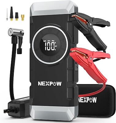 #ad NEXPOW Car Battery Jump Starter 2000A Peak with Air Compressor 12V 150PSI $86.99