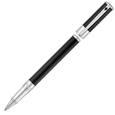 #ad S.T. Dupont Rollerball Pen D Initial Black Lacquer and Polished Chrome DP262200 $151.81