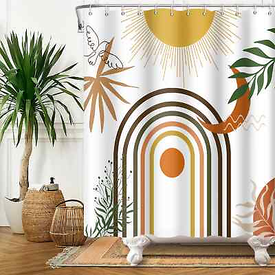#ad 2024 home Abstract Art Bohemian Shower Curtain Waterproof Polyester $58.19