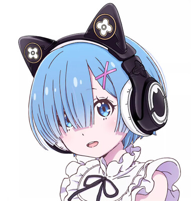 #ad Re:life In A Different World From Zero Rem Anime Cat Ear Earphones LED Headset $264.76