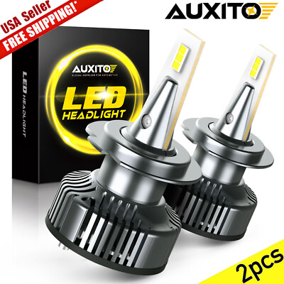 #ad 2x H7 LED Headlight Bulb Kit High Low Beam 100W 40000LM Super Bright 6500K White $43.99