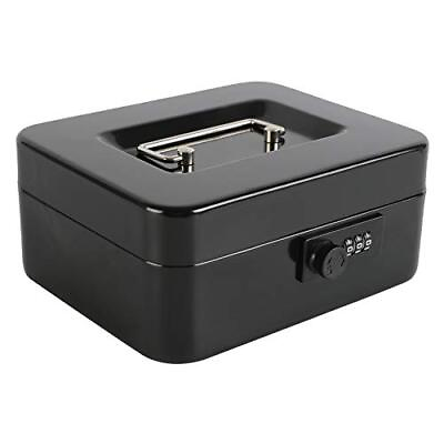 #ad Steel Cash Box Safe with Combination LockMoney Safe Box with Removable Coin ... $19.80