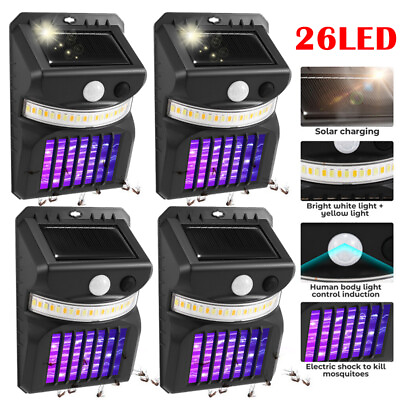 #ad Outdoor Solar Powered LED Mosquito Killer Lamp Trap Fly Bug Insect Zapper Light $51.99
