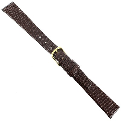 #ad 13mm Hadley Roma Brown Lizard Grain Genuine Leather Unstitched Ladies Band 706 $19.95