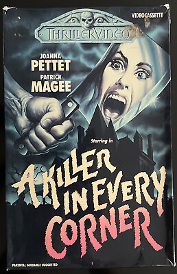 #ad A Killer In Every Corner. VHS. Horror. Big Box. Thriller Video. Rare. $74.95