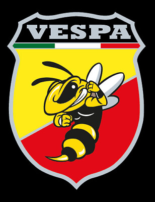 #ad Vespa Emblem Kaskade Aufkleber Logo Abarth Wespe EUR 9.49