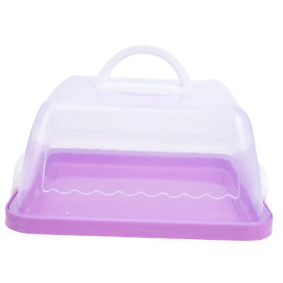 #ad Portable Cake Box Round Cake Carrier Transparent Cake Carrier Cupcake Holder ... $29.58