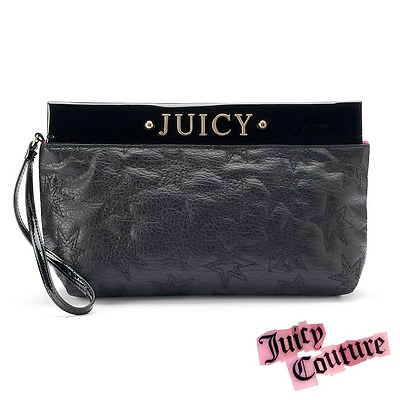 #ad Juicy Couture Star Novelty Clutch Wallet Designer Purse Wristlet Cosmetic Bag $58.90