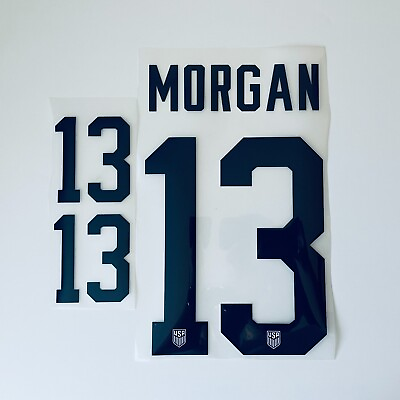 #ad Alex Morgan USA Soccer Jersey 13 lettering FIFA World Cup USWNT blue home $9.99