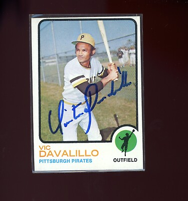 #ad 1973 Topps Vic Davalillo #163 Signed Autographed Signed Pittsburgh Pirates $30.00
