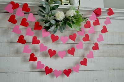 #ad Valentines day decorations valentines heart garland photo prop $13.00