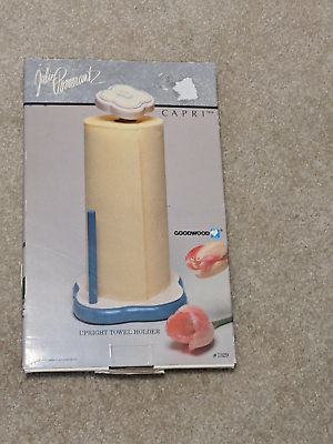 #ad Paper Towel Holder Upright Julie Pomerantz #1329 Heather Blue Wood $16.87