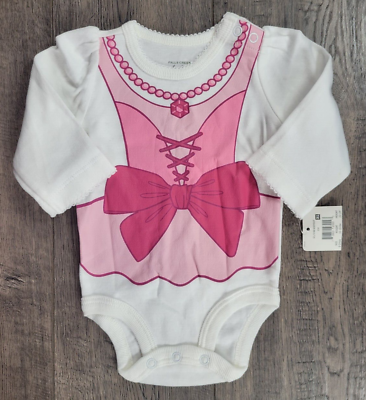 #ad Baby Girl New Falls Creek 0 3 Month Princess Bodysuit $5.99