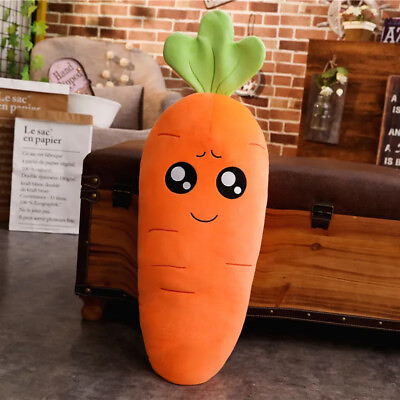 #ad SOFT TOYS Giant Carrot Plush Kids Baby Toy Throw Pillow Stuffed Vegetable New $49.99