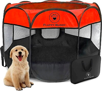 #ad Pet Playpen Foldable Portable Dog Cat Puppy Kennel for Small pets Blue $28.88