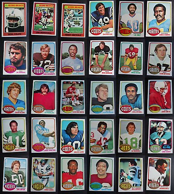 #ad 1976 Topps Football Cards Complete Your Set You U Pick From List 1 200 $1.99