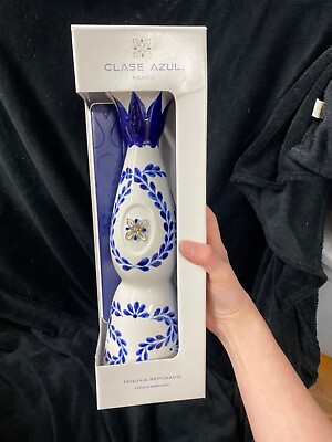 #ad Clase Azul Reposado Tequila Empty Bottle Handmade Hand painted 750ML in Box $30.99
