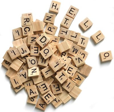 #ad 500 Pcs Wood Scrabble Tiles Letters 5 Complete Sets Of $20.25