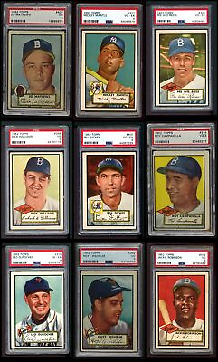 #ad 1952 Topps Baseball High Number Complete Set Cards #311 to #407 4 VG EX $208010.00