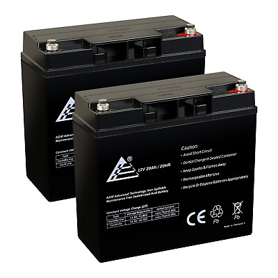 #ad 2 Pack 12V 20AH Sealed Lead Acid Universal Rechargeable Battery $82.99