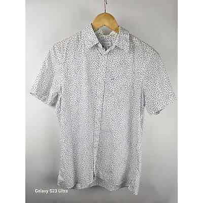 #ad Calvin Klein sz S P 100% cotton short sleeve button up shirt $22.00