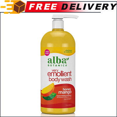 #ad Alba Botanica Very Emollient Moisturizing Bath amp; Shower Gel Honey Mango 32 Oz $18.76