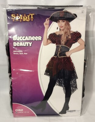 #ad NEW Girls Spirit Halloween Buccaneer Beauty Pirate Halloween Costume Large 12 14 $24.99