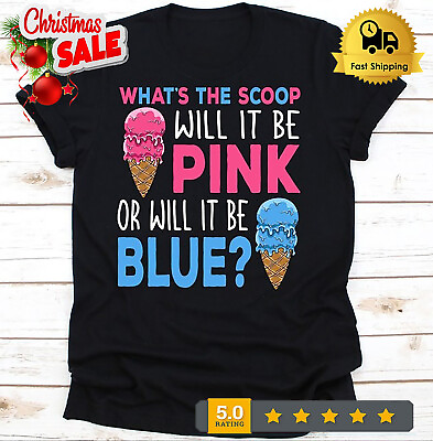 #ad What#x27;s The Scoop Pink Or Blue Shirt Funny Gender Reveal Shirt Baby Shower Shir $5.90