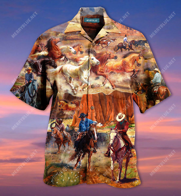 #ad Vintage Cowboy cowboy up Unisex Hawaiian Shirt Full Size S 5XL $30.49