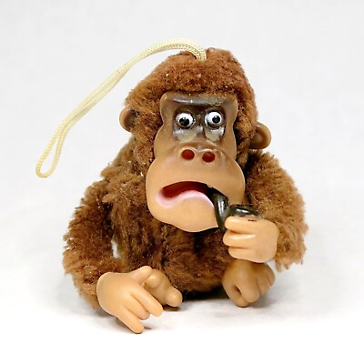 #ad Thumb Sucking Monkey with Pipe Toy Vintage Smoking Ape Novelty Gorilla Keychain $49.70