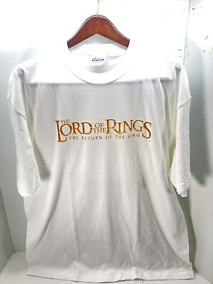 #ad Vtg The Lord Of The Rings The Return Of King 2003 White T Shirt Sz XL Dallas NOS $22.46
