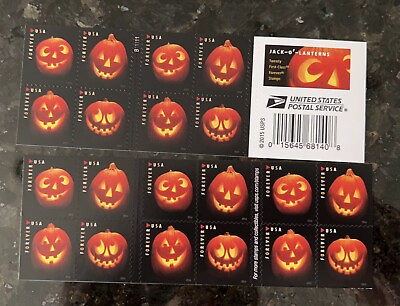 #ad Forever Lanterns Halloween Stamps 1 Sheet of 20 stamps For Halloween Holidays $12.99