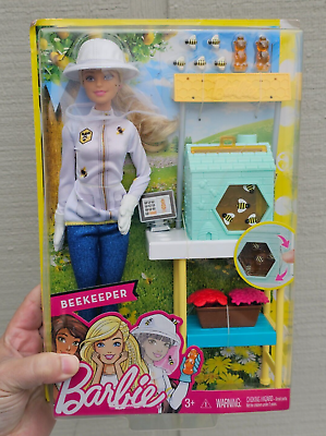 #ad BEEKEEPER Career quot;You Can Be Anythingquot; Playset BARBIE Mattel Bees Honey NEW $35.59