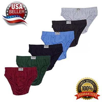 #ad #ad Men#x27;s ULTRA Cotton Bikini Brief Underwear Assorted Colors 6 Pack $17.95