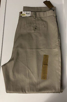 #ad Round Tree amp; York Mens 44x32 Non iron Chino Pants Supima Cotton Pleated Front $43.00