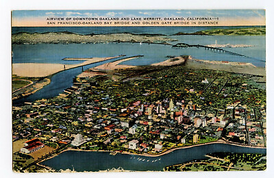 #ad Postcard Airview Downtown Oakland Lake Merritt California Standard View Card $4.49