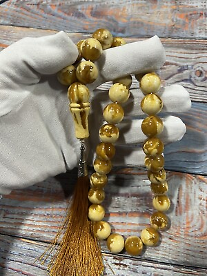 #ad Natural Baltic Amber Prayer Beads 82G Misbaha Tasbih مسبحة كهرمان كهرب طبيعي $280.00