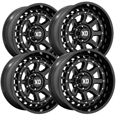 #ad 4 XD Series XD866 Outlander 20x10 5x5quot; 18mm Gloss Black Wheels Rims 20quot; Inch $1455.96