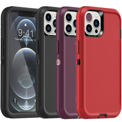 #ad For iPhone 14 13 12 11 Pro Max Case Heavy Duty Shockproof Fits Otterbox Defender $8.99