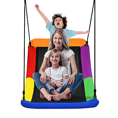 #ad 700lb Giant 60quot; Platform Tree Swing for Kids and Adults Multi Color $69.49