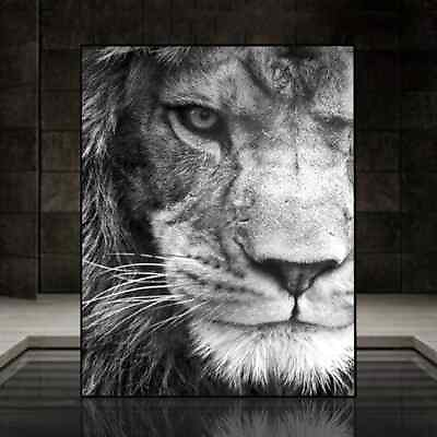 #ad Canvas Painting Lion Head Printed Painting Canvas Wall Art Home Decor Wall Mural $18.99